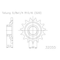 ESJOT Chain pinion, 15 teeth