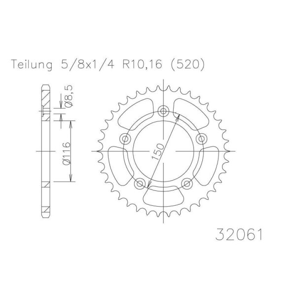 ESJOT Sprocket, 42 teeth