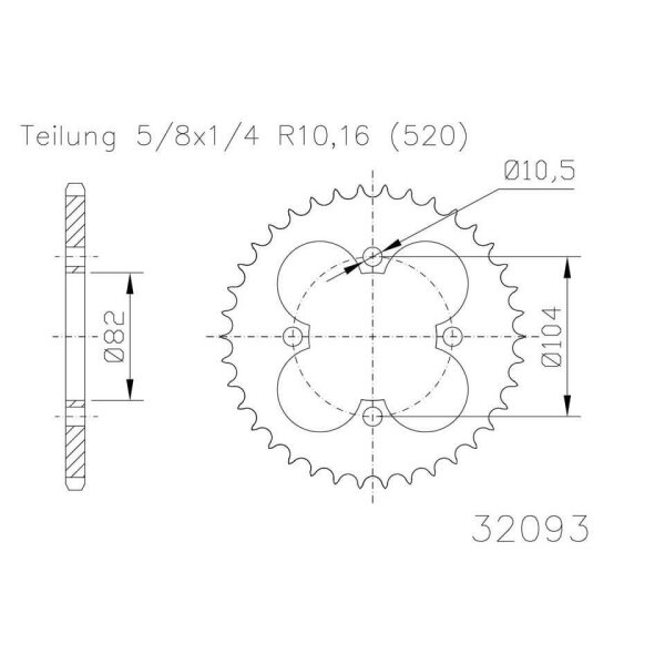 ESJOT Sprocket, 40 teeth