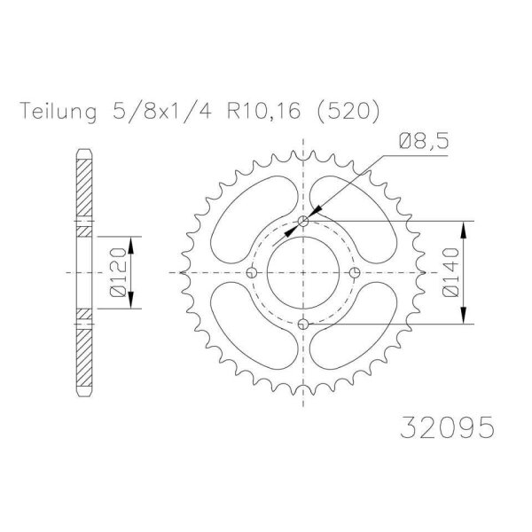 ESJOT Sprocket, 39 teeth