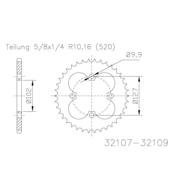 ESJOT Kettenrad, 37 Zähne