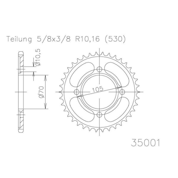 ESJOT Chain wheel, 33 teeth