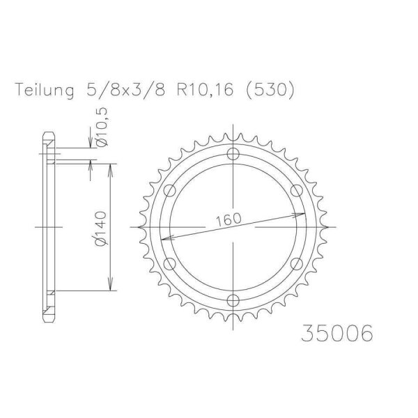 ESJOT Sprocket, 47 teeth