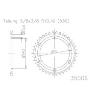 ESJOT Sprocket, 47 teeth