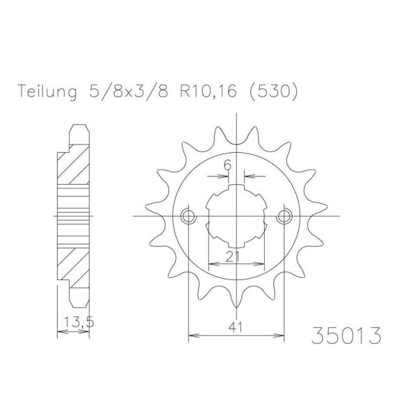 ESJOT Chain pinion, 15 teeth