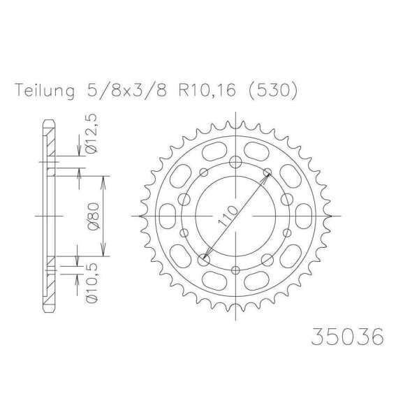 ESJOT Sprocket, 36 teeth