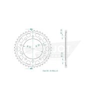 ESJOT Chain wheel, 40 teeth, 530 pitch (5/8x3/8)