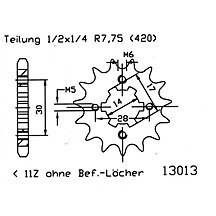 ESJOT Ritzel 15 Zähne, 415er Teilung