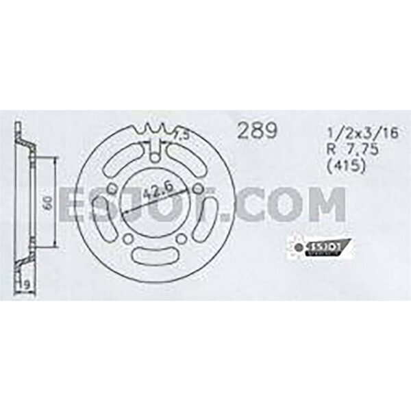 ESJOT Sprocket 50 teeth steel 415 pitch