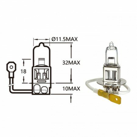 Hauptscheinwerferlampe | 12V55W | H3 | Pk22s