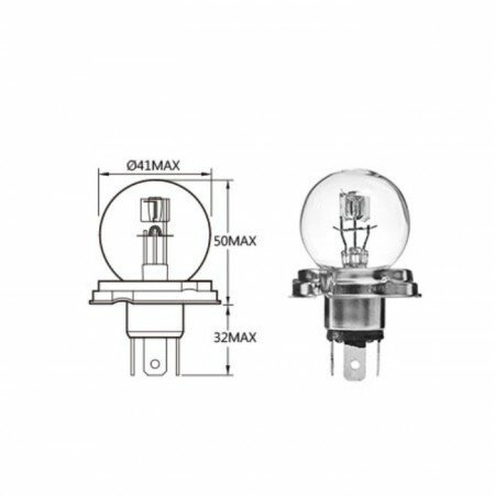 Hauptscheinwerferlampe | 6V | 45/40W | P45T