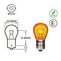 Kugellampe | 12V | 21W | Ba15s | Pin 180°