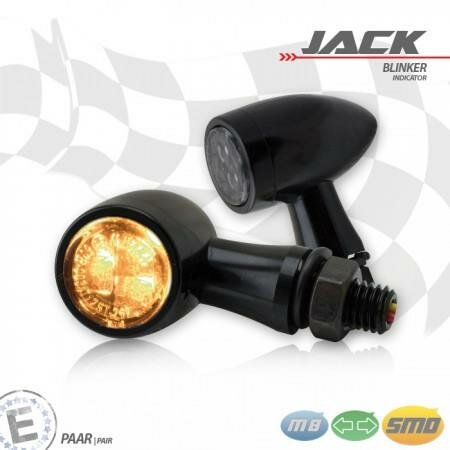 SMD-Blinkerset "Jack" | schwarz | Zierring schwarz