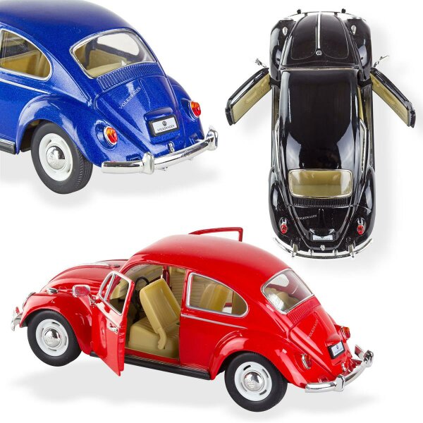 VW Classical Beetle Maßstab M1:24 Die Cast free wheel Volkswagen Modellauto