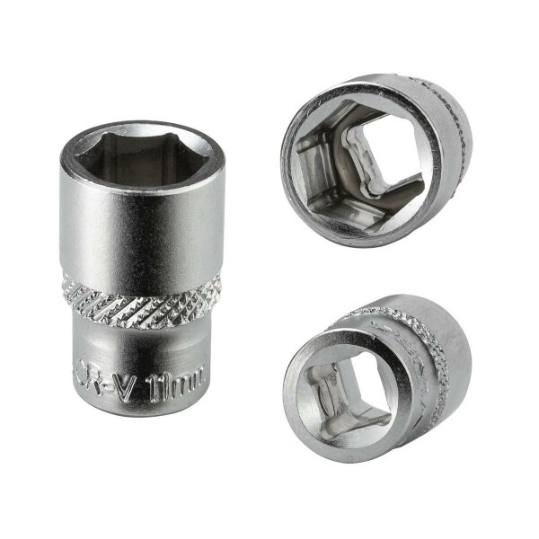 Stecknuss Sechskant 11mm 6 Kant 1/4" kurz (CR-V)