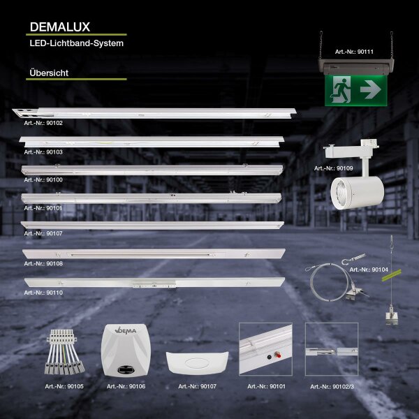 Lichtbandsystem Demalux LED Tragschiene Schiene für Klickleuchte Leuchte 150 cm