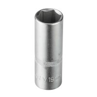 Stecknuss Sechskant 19mm 6 Kant 1/2" lang (CR-V)