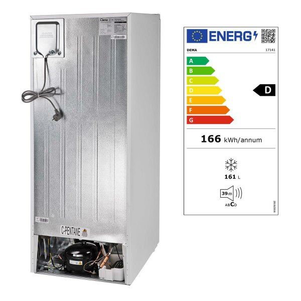 No Frost Gefrierschrank Tiefkühlschrank DGS 161 L 3 Schubladen + 2 Böden 140 W