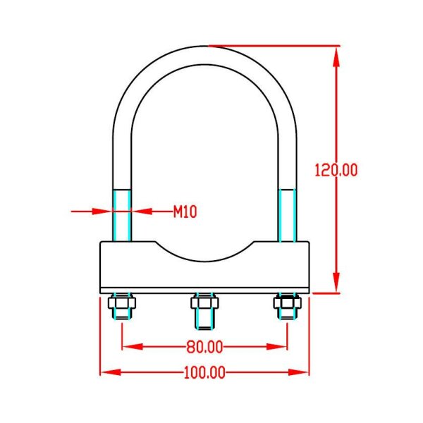 PKW KFZ Auto Anhänger Klemmhalterbefestigung Stützrad Halter 70mm, 1Paar