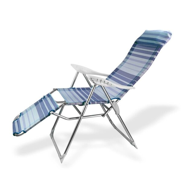 Alu Relaxsessel "Sunnyvale" blau gestreift