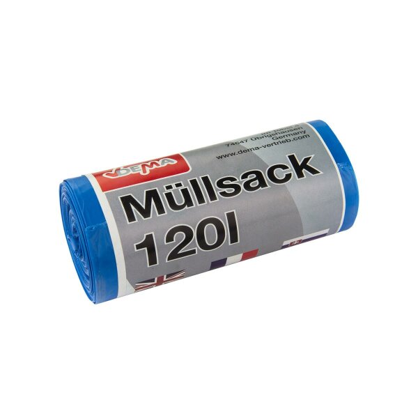 Müllsack 120ltr. 70x110 cm 10er Rolle blau