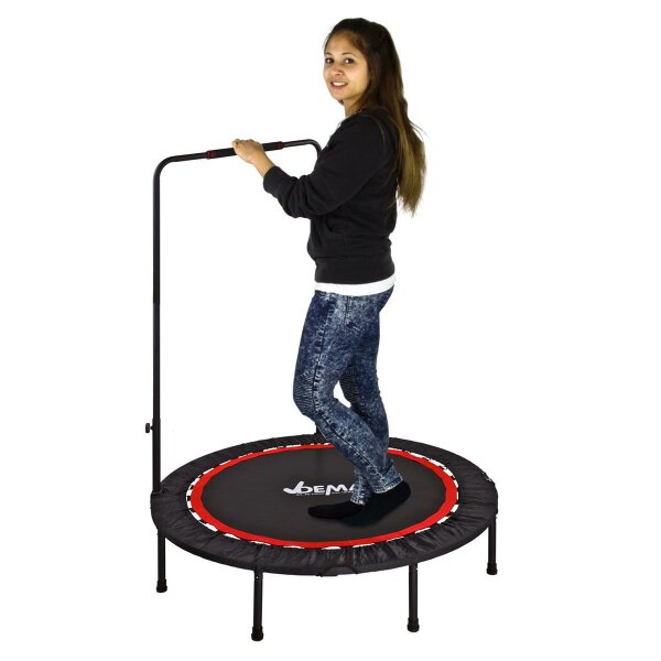 Trampolin mit Griff Trampolin Fitness Freizeit Turnen Sport Ø 122 cm bis 120 kg