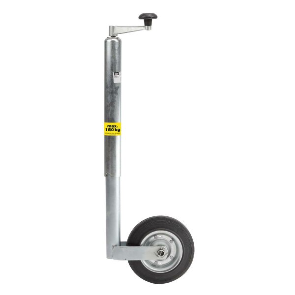 PKW Auto Anhänger Stützrad Stütze verzinkt 8" max. 225 kg Rad Ø 200x45 mm