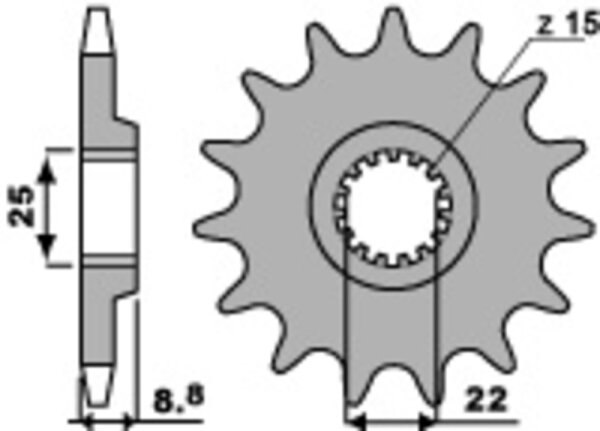 PBR Standard Stahlriztel vorne 1248 - 520