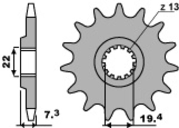 PBR Standard Stahlriztel vorne 434 - 520