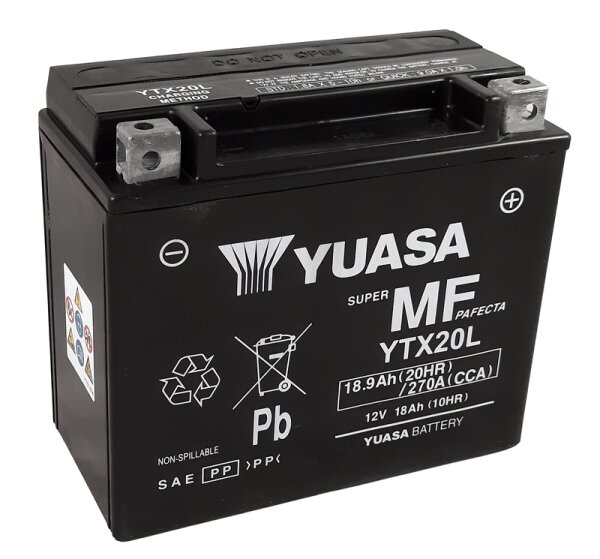 YUASA W/C Battery Maintenance Free Factory Activated - YTX20L FA