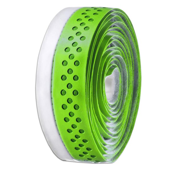 Velo Bicycle Handlebar Tape Road  Microfiber Drilled 2-Tone Green/White