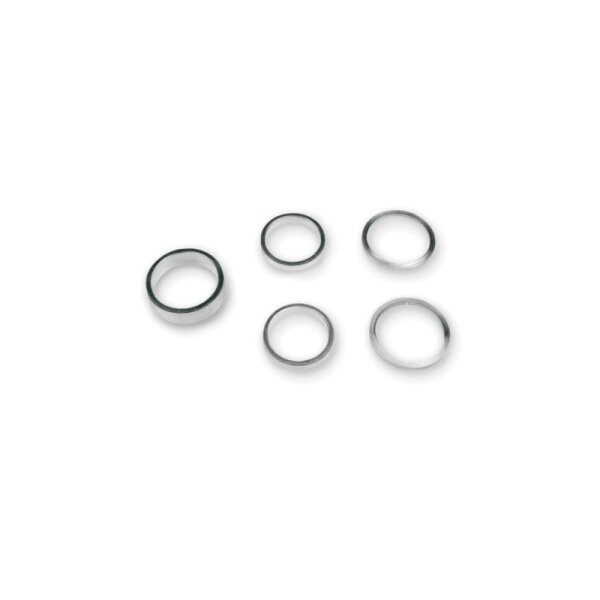 V BIKE Steering Washer Spacer Set. A-Head. 1-1/8. Alu Silver