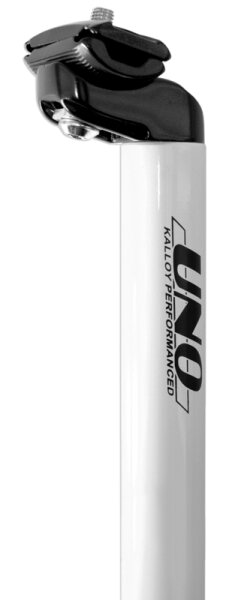 UNO TS 555 Bicycle Seatpost - 400mm Ø27.2 White