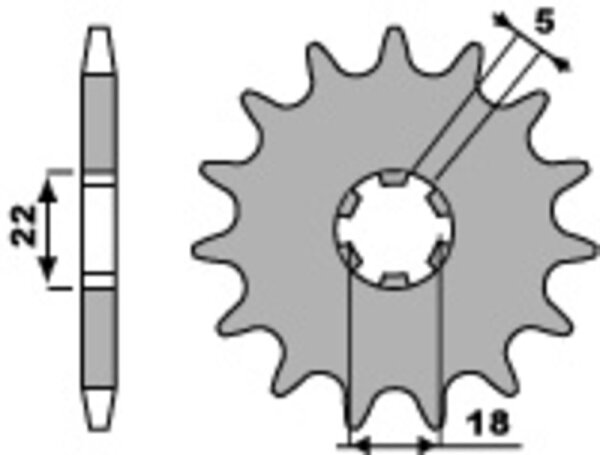 PBR Standard Stahlriztel vorne 419 - 525