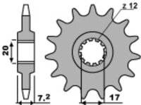 PBR Standard Stahlriztel vorne 600M - 420