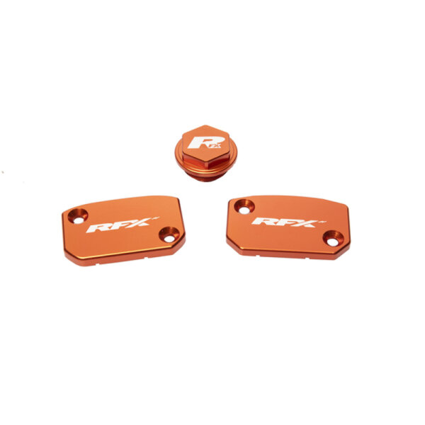 RFX Pro Satz Behälterabdeckung  (Orange) - KTM SX/SXF (Brembo-Bremsen und -Kupplung)