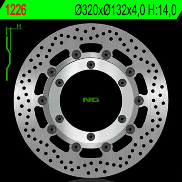 NG BRAKES rund schwimmend Bremsscheibe