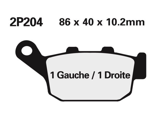 NISSIN Off-Road Halbmetallische Bremsbeläge - 2P-204GS