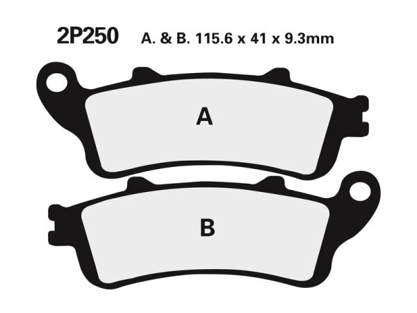 NISSIN Street /Off-Road Sintermetall Bremsbeläge - 2P-250ST-F3