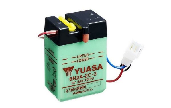 YUASA Blei/Säure Batterie ohne Säurepack - 6N2A-2C-3