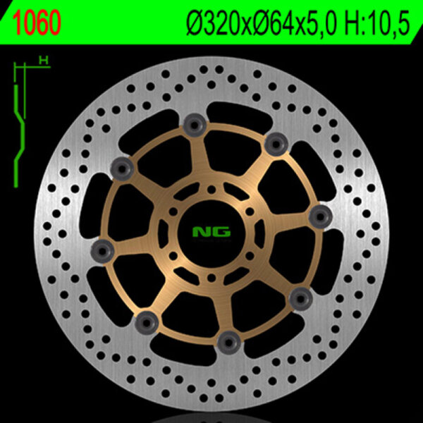 NG BRAKES rund schwimmend Bremsscheibe