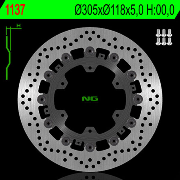 NG BRAKES rund schwimmend Bremsscheibe