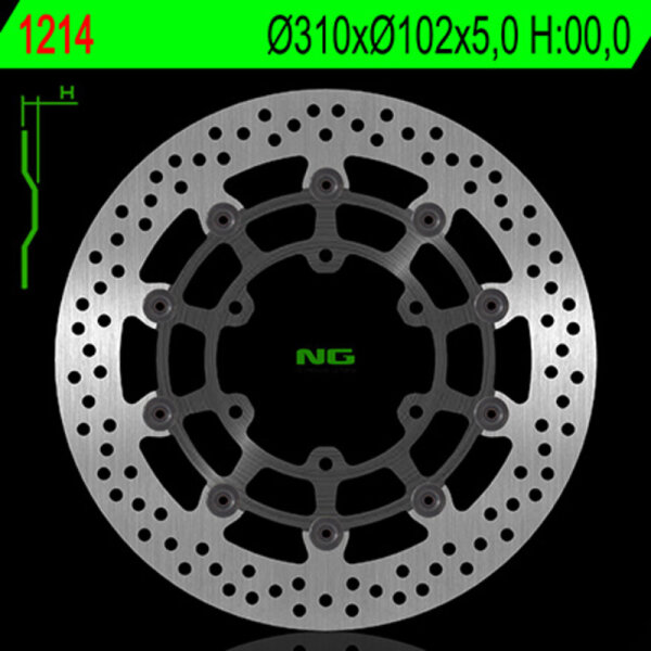 NG BRAKES rund schwimmend Bremsscheibe