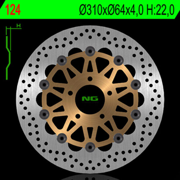 NG BRAKES rund schwimmend Bremsscheibe