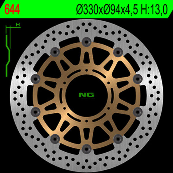 NG BRAKES rund schwimmend Bremsscheibe