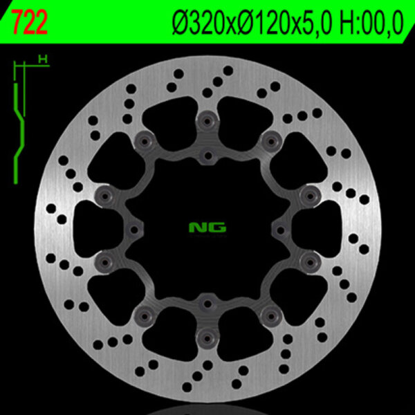 NG BRAKES rund schwimmend Bremsscheibe