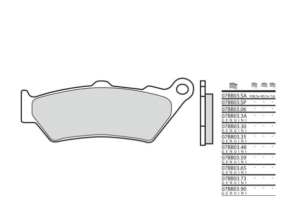 BREMBO Street Sintermetall Bremsbeläge - 07BB03LA