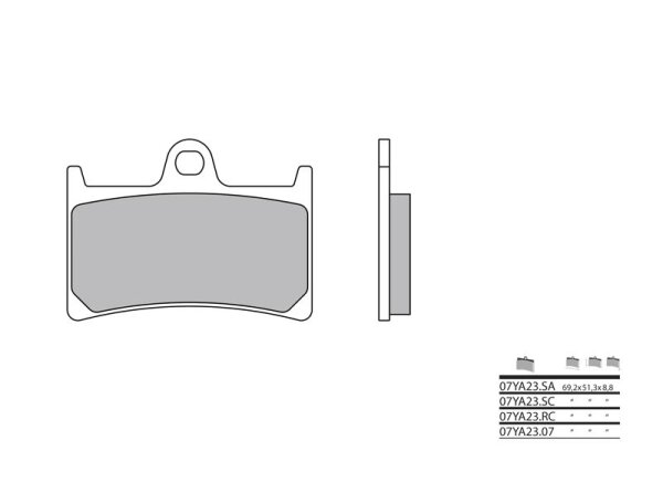 BREMBO Street Sintermetall Bremsbeläge - 07YA23LA