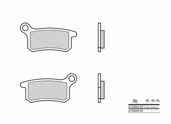 BREMBO Off-Road Sintermetall Bremsbeläge - 07GR69SD