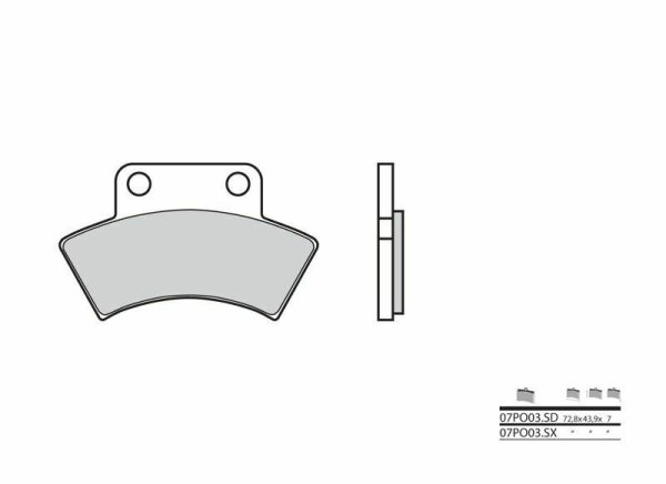 BREMBO Off-Road Sintermetall Bremsbeläge - 07PO03SX